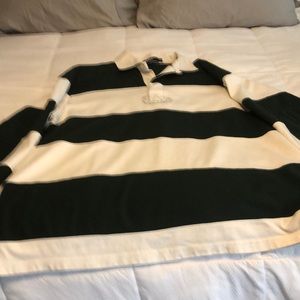 Ralph Lauren Green Off white Striped polo